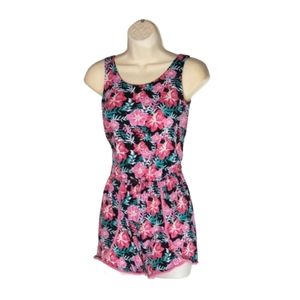 Bobbie Brooks Floral Romper Pink Girls Size 12